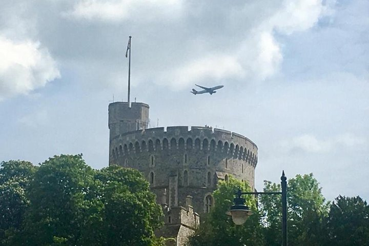 Plane Going Over Windsor Castle